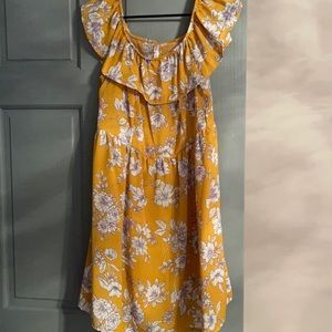 Off the shoulder fit and flare dress